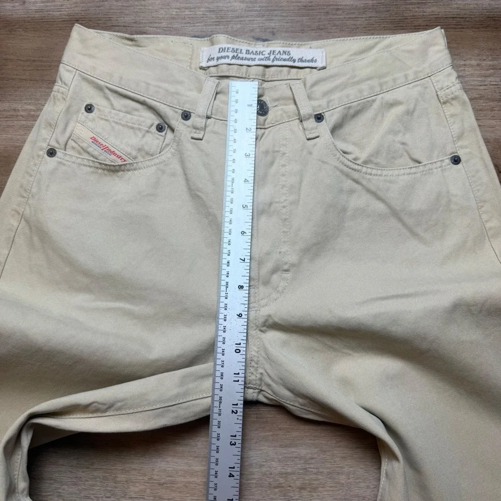 Diesel Cheyenne Jeans Mens 31x32 Beige Khaki Straight Leg Made In Italy (Tag 32)